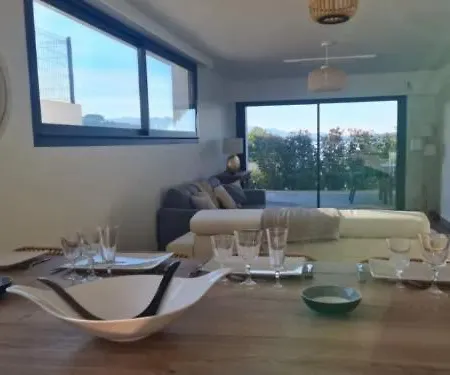 Proche Porticcio, Coup De Coeur Asure,appartement De Standing, Rez De 6 Couchages, Climatise A 150m De La Plage, Terrains De Tennis アパート Grosseto-Prugna