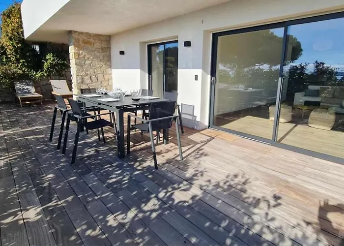 Proche Porticcio, Coup De Coeur Asure,appartement De Standing, Rez De 6 Couchages, Climatise A 150m De La Plage, Terrains De Tennis شقة Grosseto-Prugna