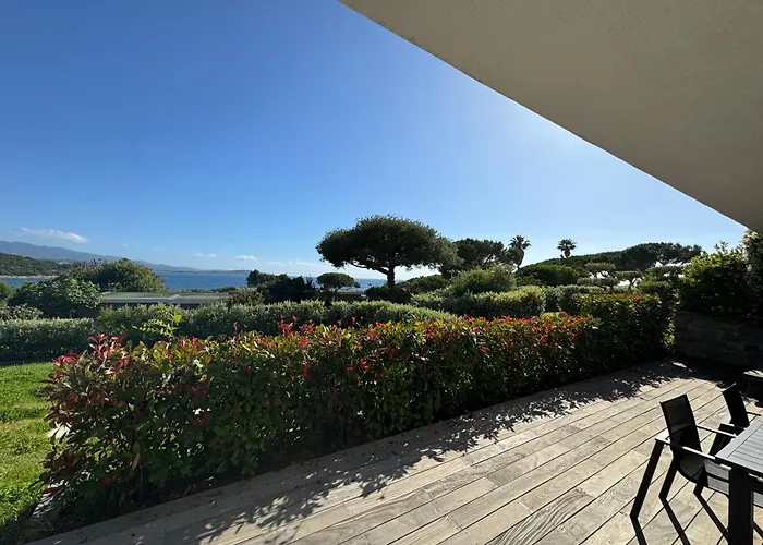 Proche Porticcio, Coup De Coeur Asure,appartement De Standing, Rez De 6 Couchages, Climatise A 150m De La Plage, Terrains De Tennis דירה *